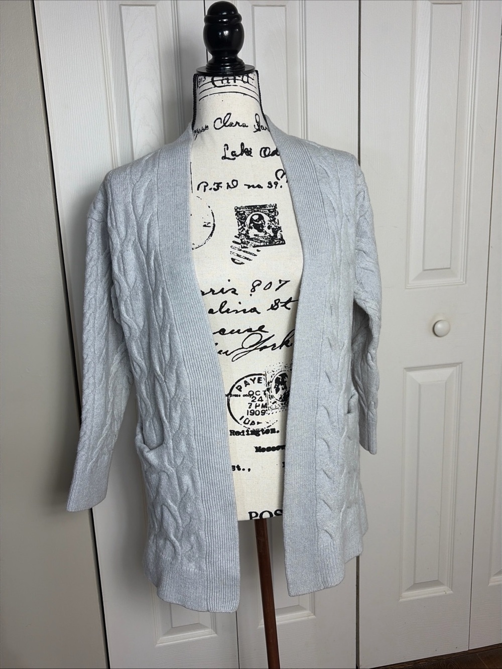 Wilfred Aritzia 100% Merino wool open front cardigan sweater fisherman coastal S